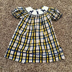 Babeeni Plaid Smocked Dress